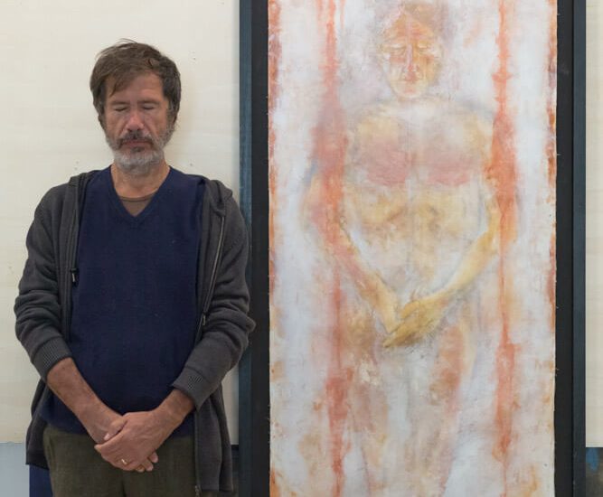 Servizio fotografico per ritratti a Corrado Veneziano, pittore. Interni in studio - Giorgio Sacher Fotografo