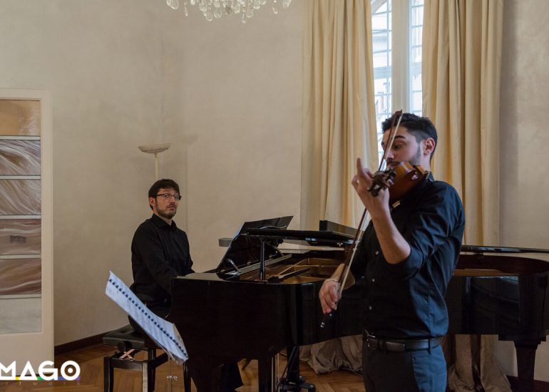 Raccolta fotografica violinista e pianista - Giorgio Sacher Fotografo