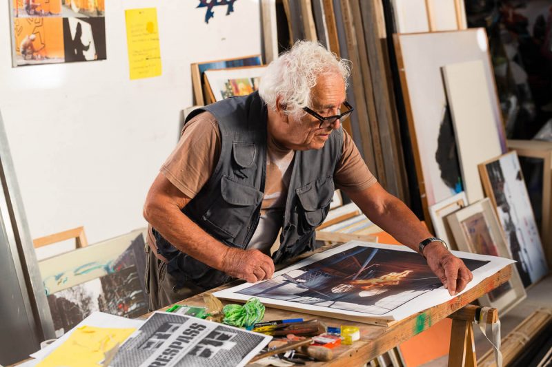 Fotografo per artisti a Roma - Giorgio Sacher - artista buggiani quadro